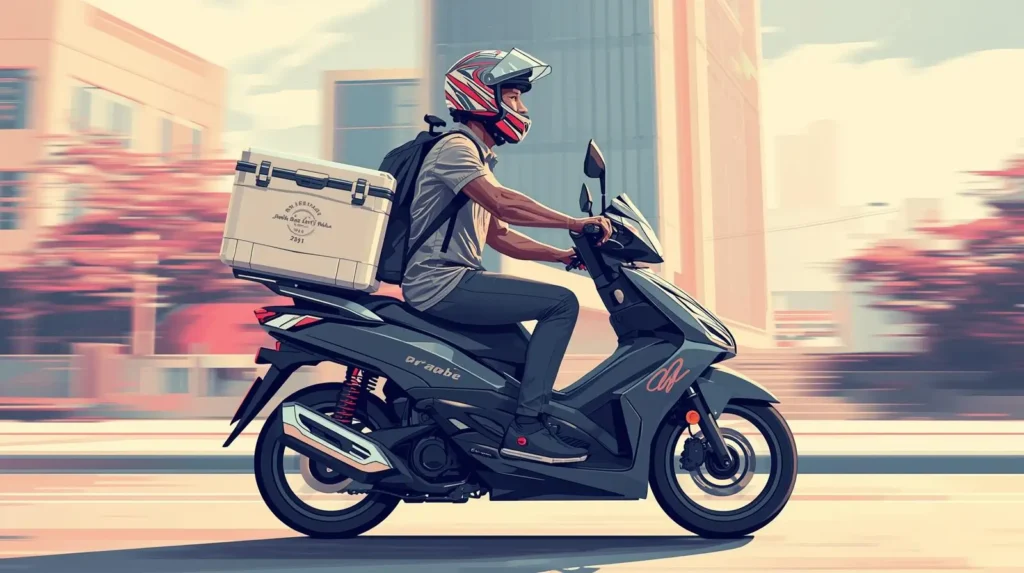 Entregador, simbolizando motoboy de aplicativo.