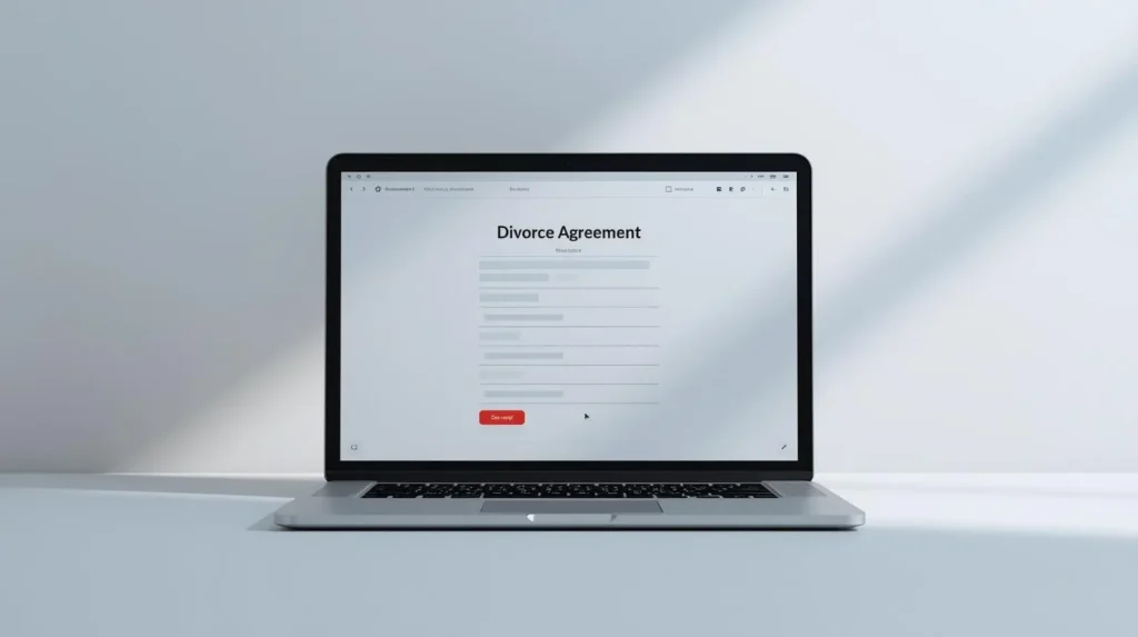 Imagem modelo acordo divórcio.